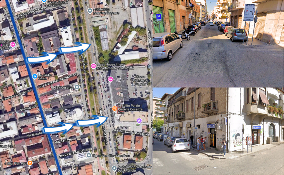 Via XXIV maggio varianti Cosenza