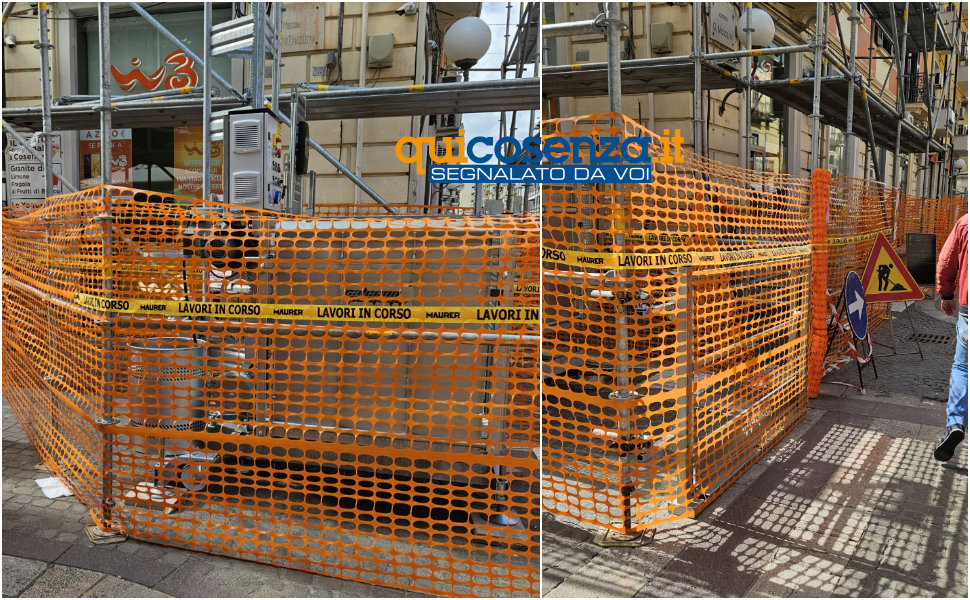 Lavori Cosenza Corso MazzinI Piazza XI Settembre ristrutturazione