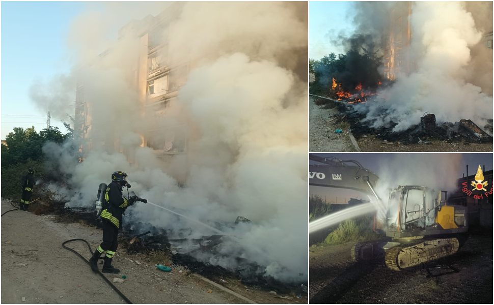 Incendio Lamezia terme