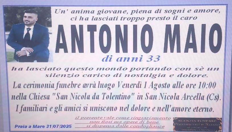 funerali antonio maio
