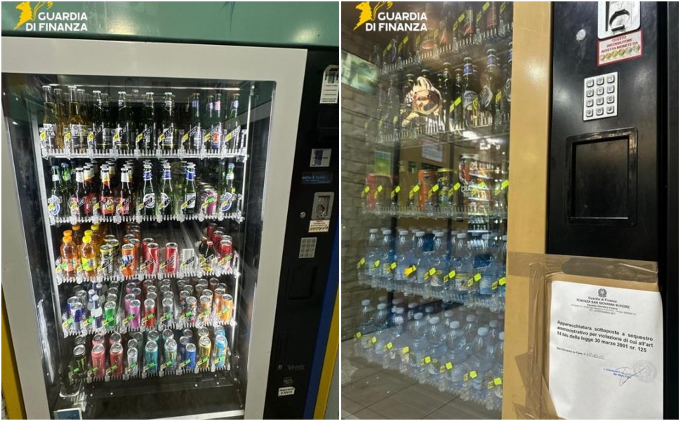 Distributori automatici sequestrati
