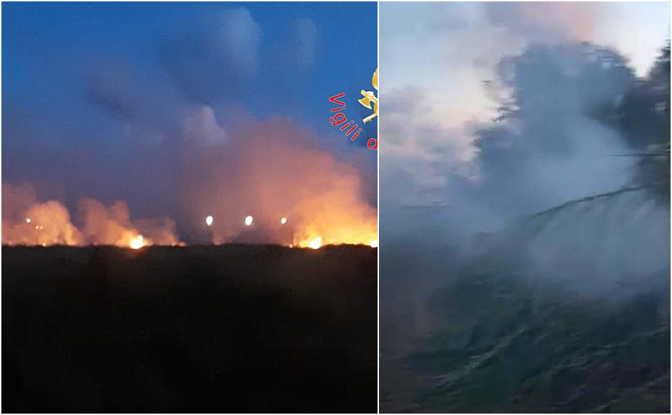 incendio Lamezia Terme