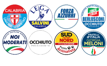Regionali Calabria 2025_Liste Roberto Occhiuto_prv
