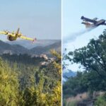 canadair incendio morano
