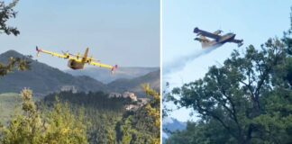 canadair incendio morano