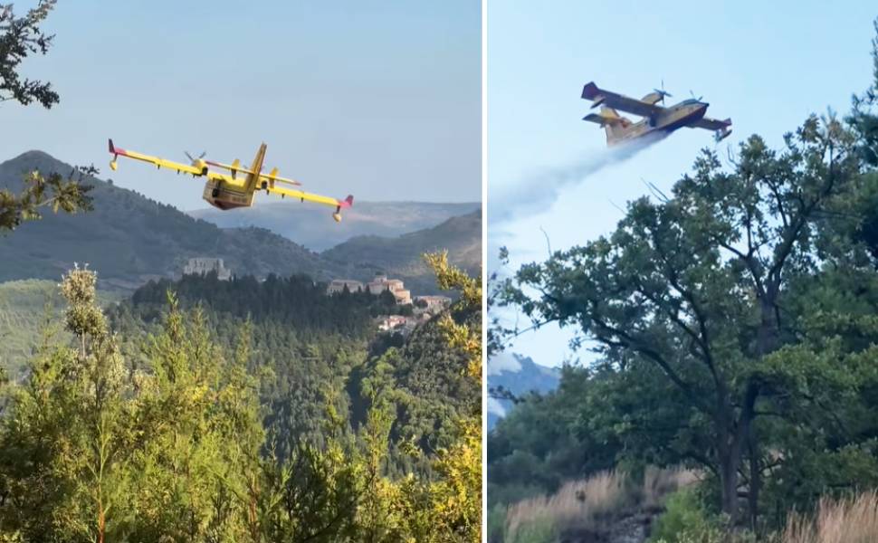 canadair incendio morano