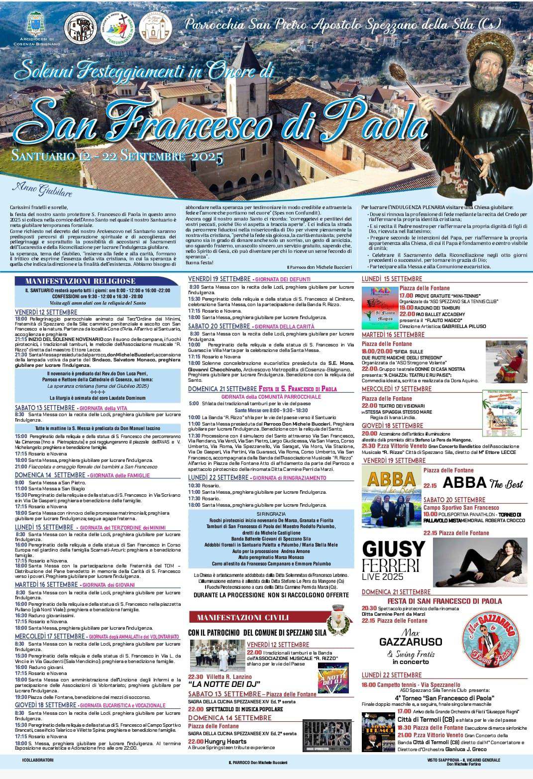 festeggiamenti san francesco paola spezzano sila