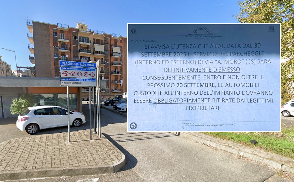 parcheggio via aldo moro a cosenza