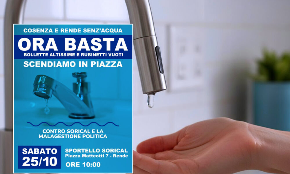 Cosenza Rende proteste acqua