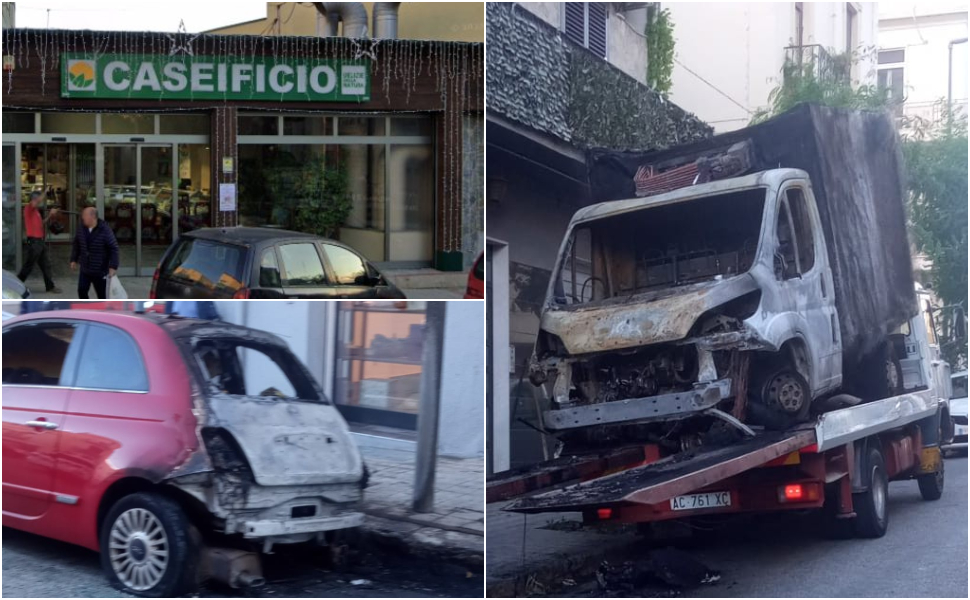 In fiamme furgone caseificio 2