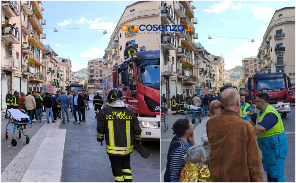 Incendio Cosenza Soccorsi