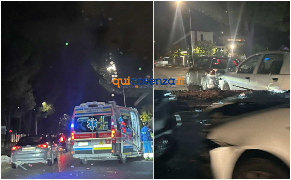 Incidente tre auto Cosenza