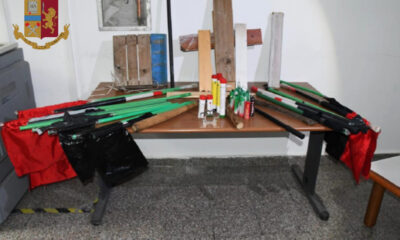 sequestrati fumogeni bombe carta