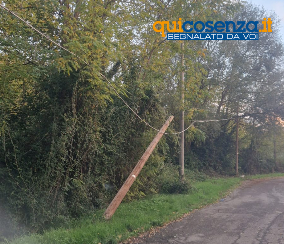 palo caduto via san pietro rende