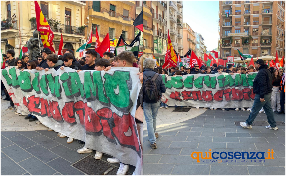 piazza kennedy sciopero generale cosenza gaza 03 ottobre 03