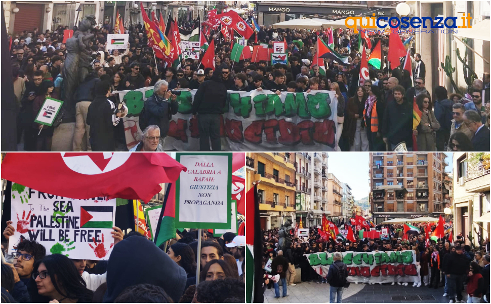 piazza kennedy sciopero generale cosenza gaza 03 ottobre cop